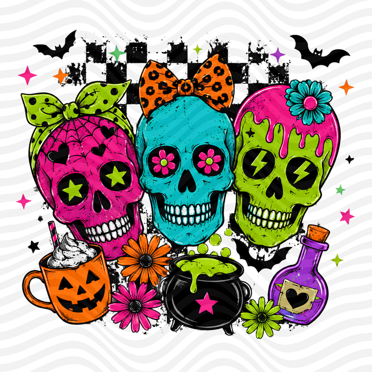 Neon Skulls