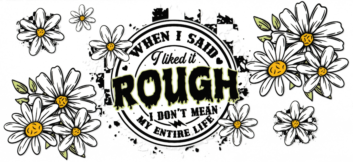 When I Said I Liked It Rough, I Don't Mean My Entire Life