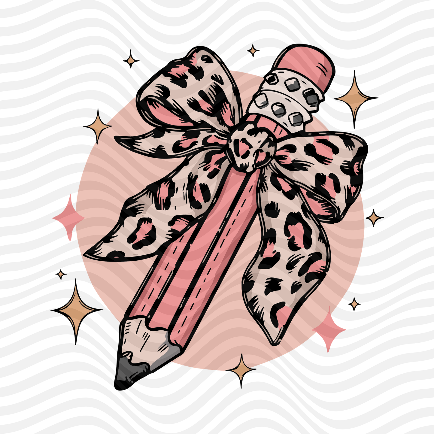 Leopard Bow Pencil