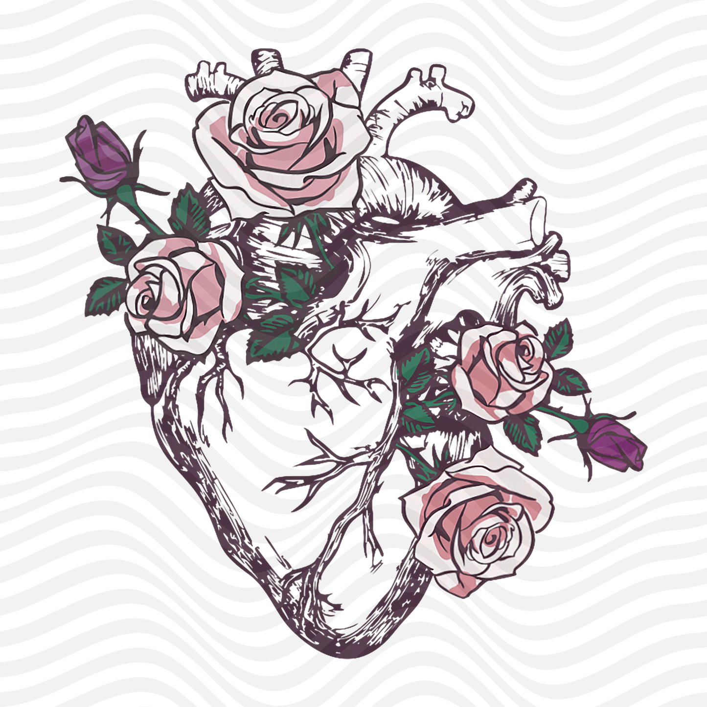 Floral Anatomical Heart