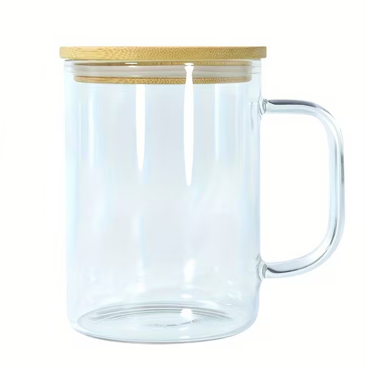 15oz Glass Coffee Mug