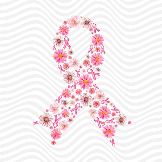Breast Cancer Floral Ribbon