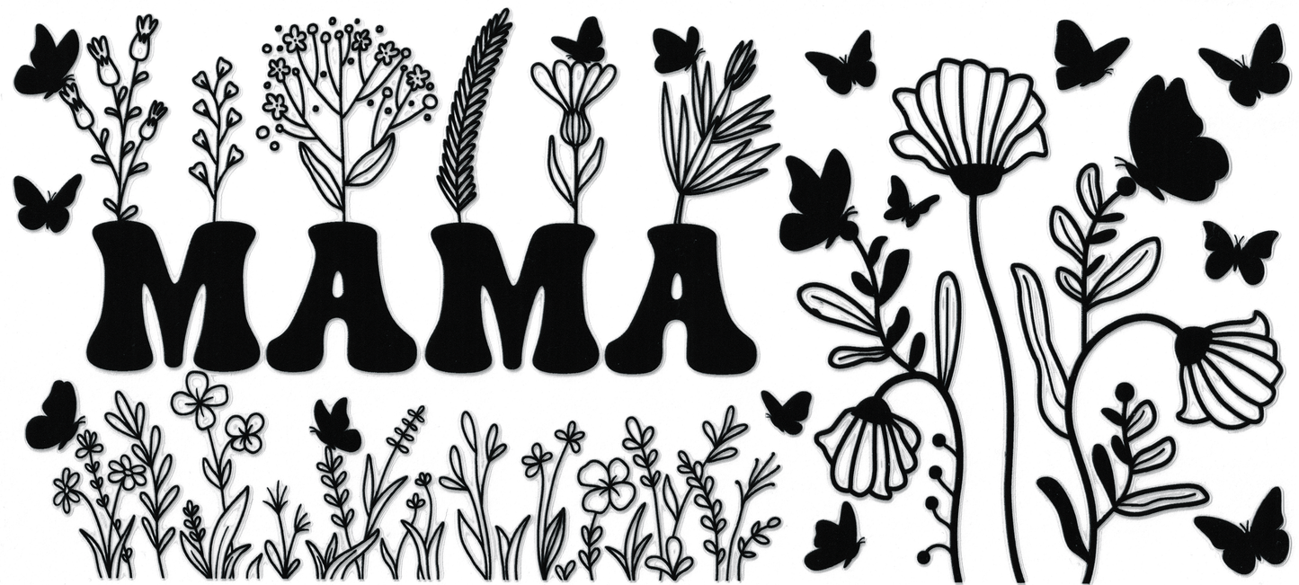 Mama Black With Flowers