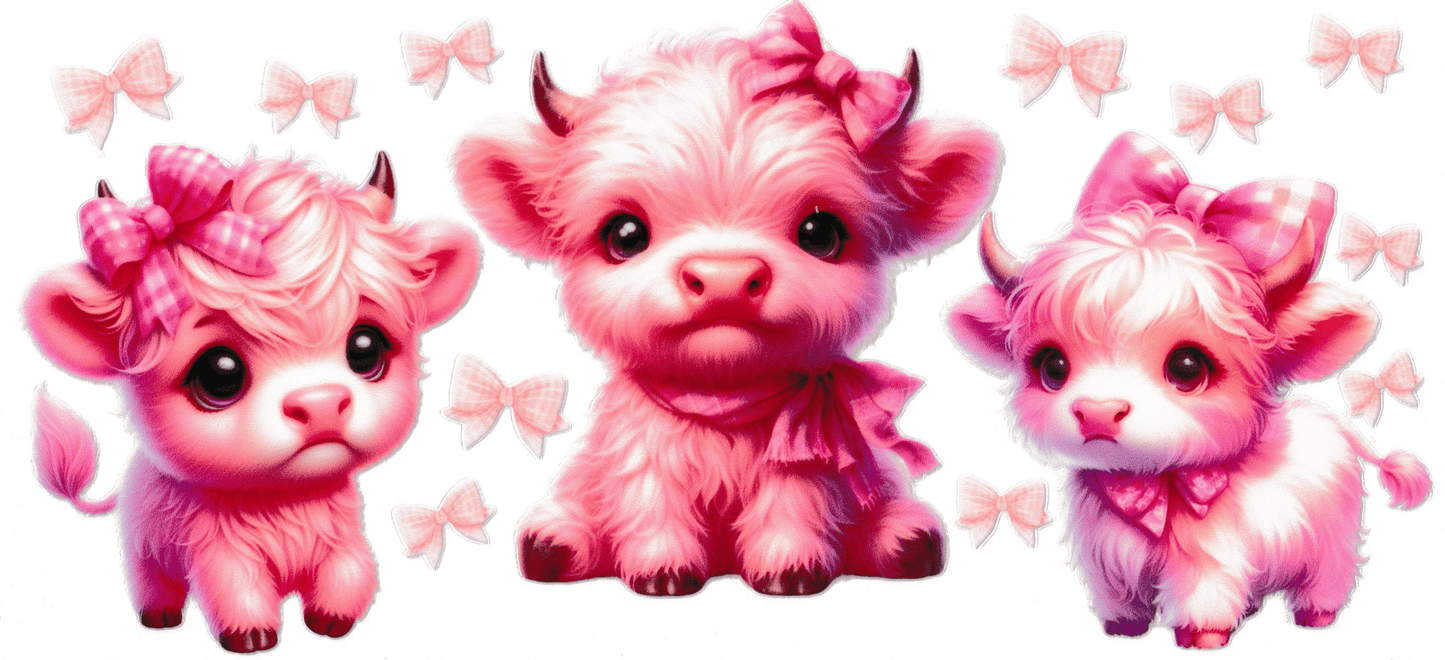 Pink Highland Cows