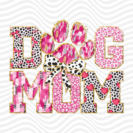 Dog Mom (Gold Outline)