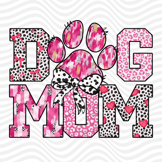 Dog Mom (Black Outline)