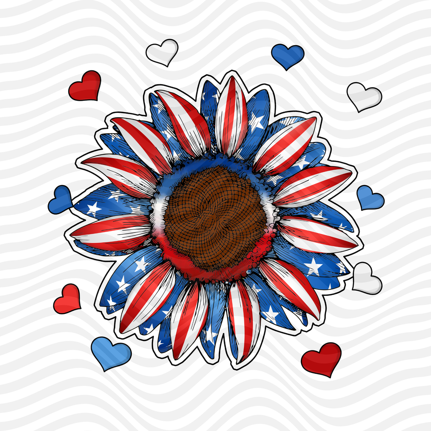 Patriotic Sunflower