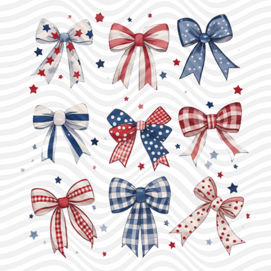 Red White & Blue Bows